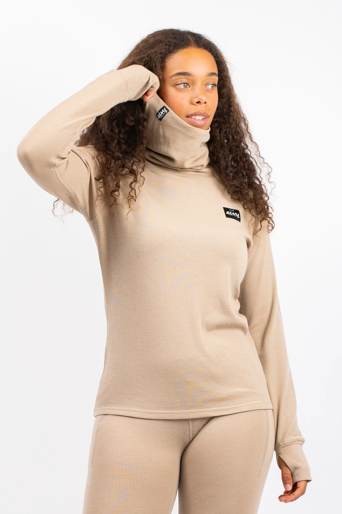 Icecold Merino Wool Gaiter Rib Top - Sand