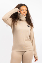 Icecold Merino Wool Gaiter Rib Top - Sand