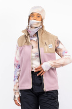 Lumberjackie Sherpa Vest - Sand / Faded Woodrose | L