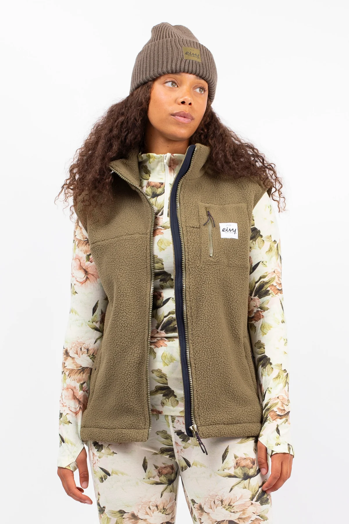 Lumberjackie Sherpa Vest - Olive