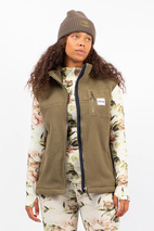 Lumberjackie Sherpa Vest - Olive