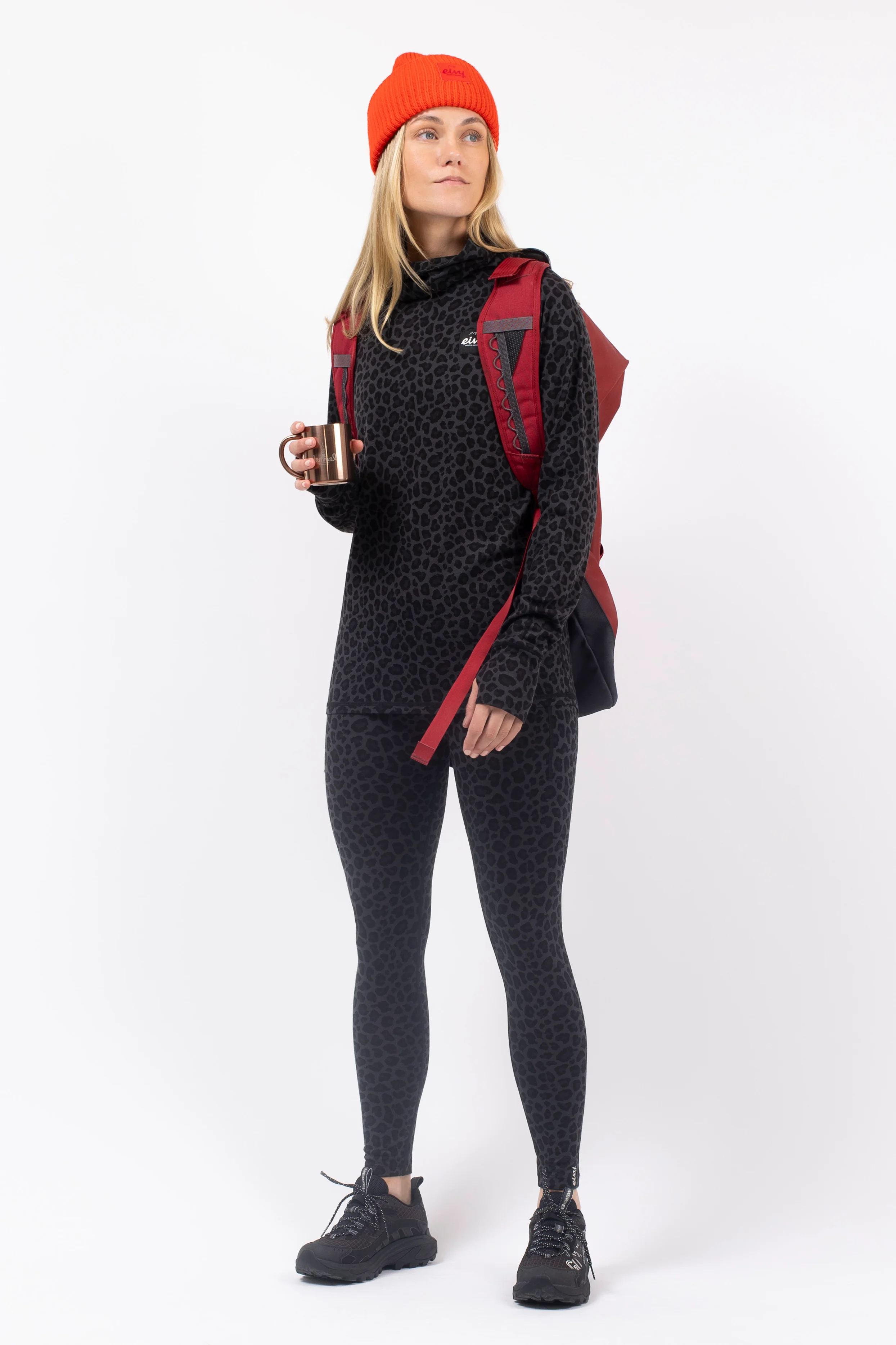 Icecold Merino Wool Top - Black Leopard