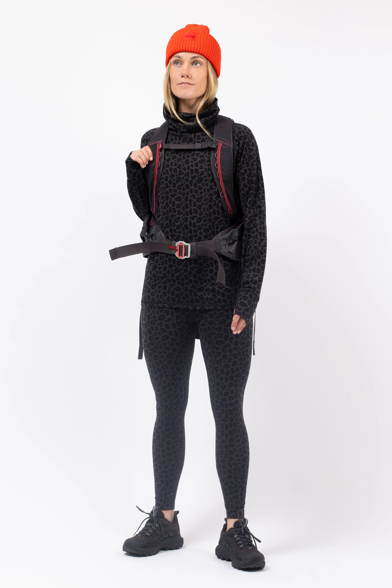 Icecold Merino Wool Top - Black Leopard