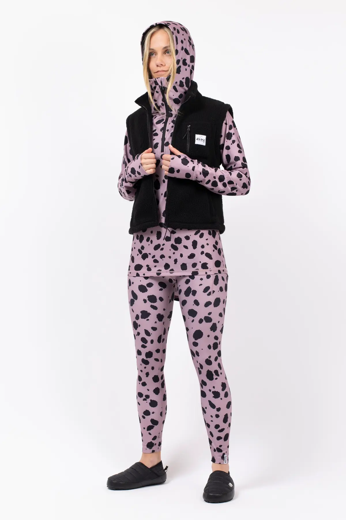 Icecold Ziphood Top - Woodrose Cheetah