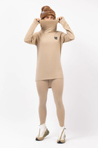 Icecold Merino Wool Gaiter Rib Top - Sand