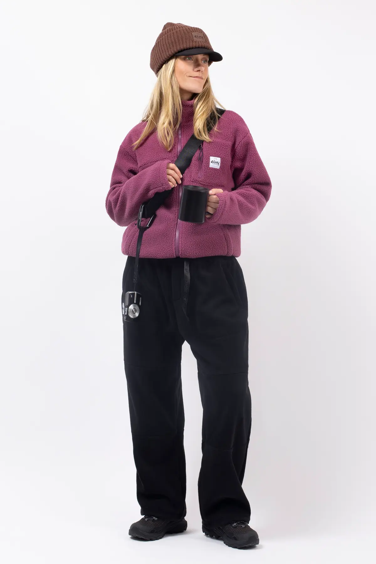 Versa Sherpa Jacket - Pinkgundy