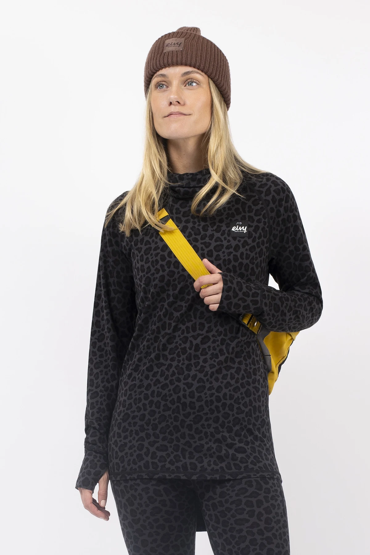 Icecold Merino Wool Top - Black Leopard