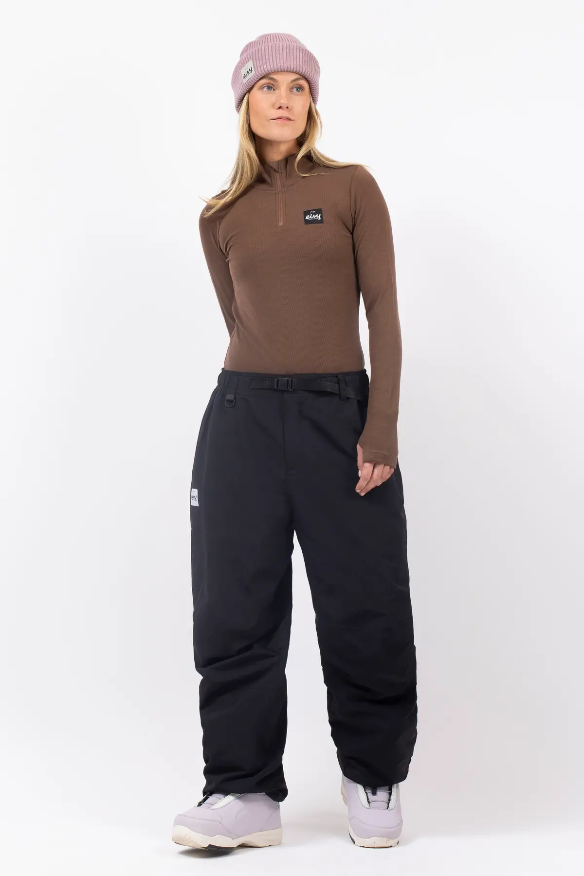 Journey Merino Wool Rib Top - Brown