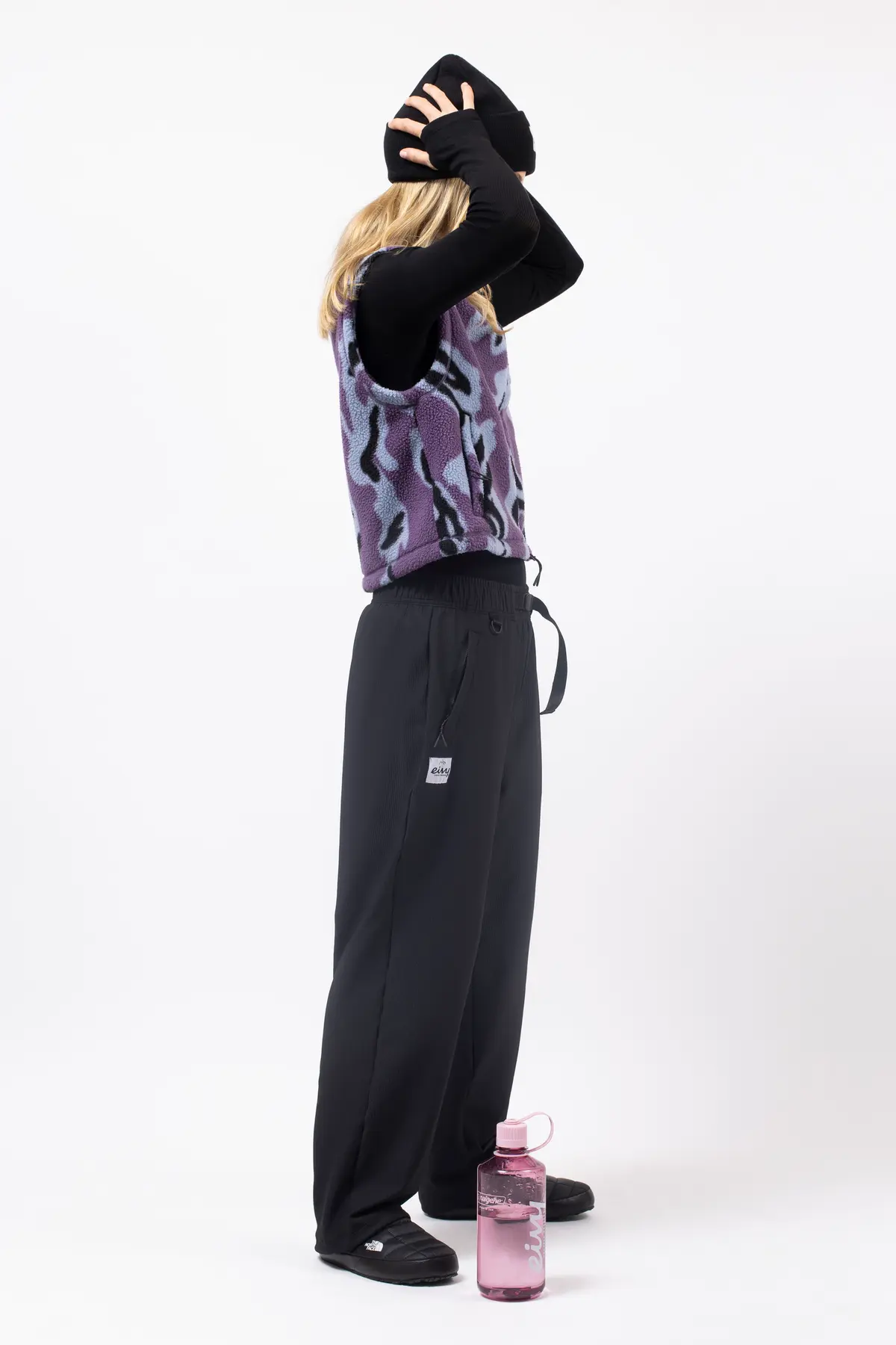 Boxy Sherpa Vest - Purple Stray