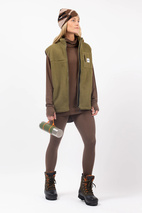 Lumberjackie Sherpa Vest - Olive