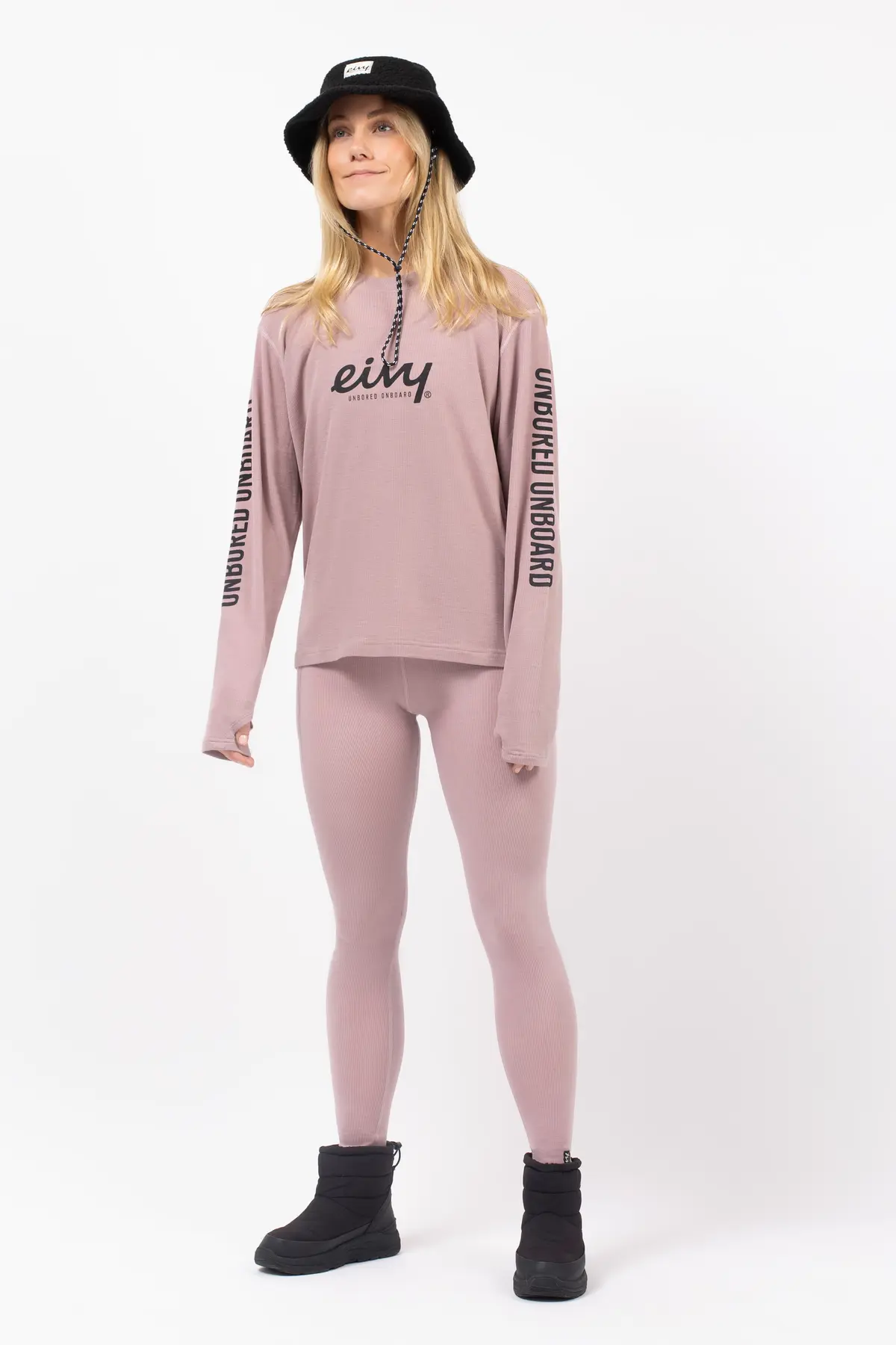 Pocket Merino Wool Rib Tights - Faded Woodrose