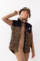 Lumberjackie Sherpa Vest - Leopard