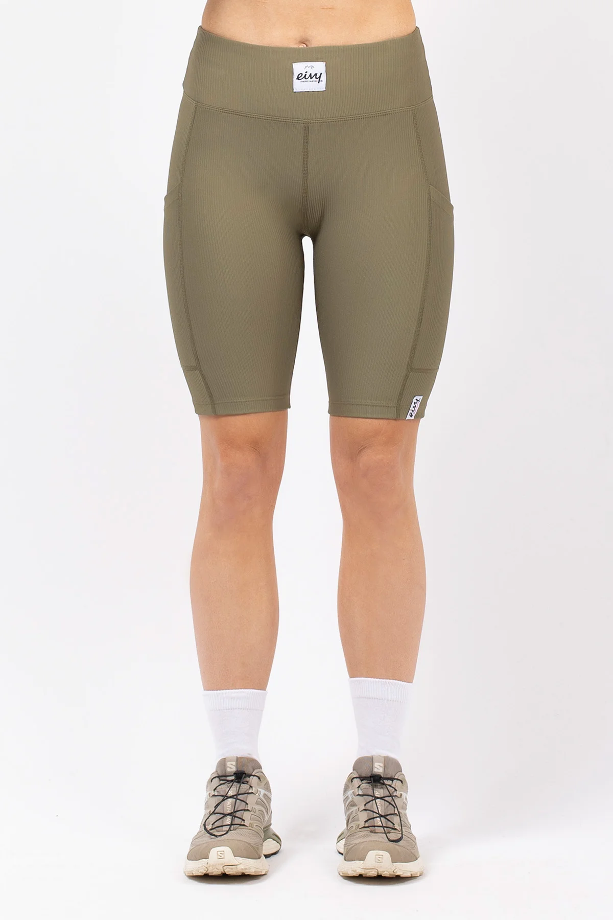 Venture Rib Biker Shorts - Olive