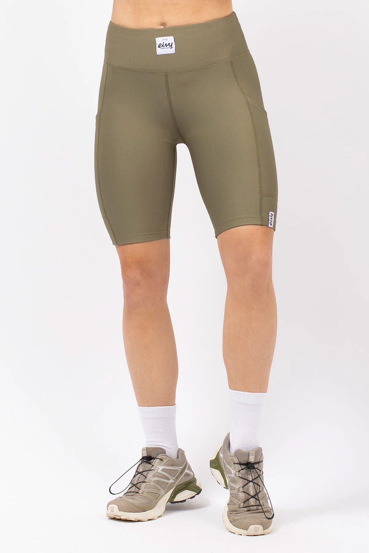 Venture Rib Biker Shorts - Olive