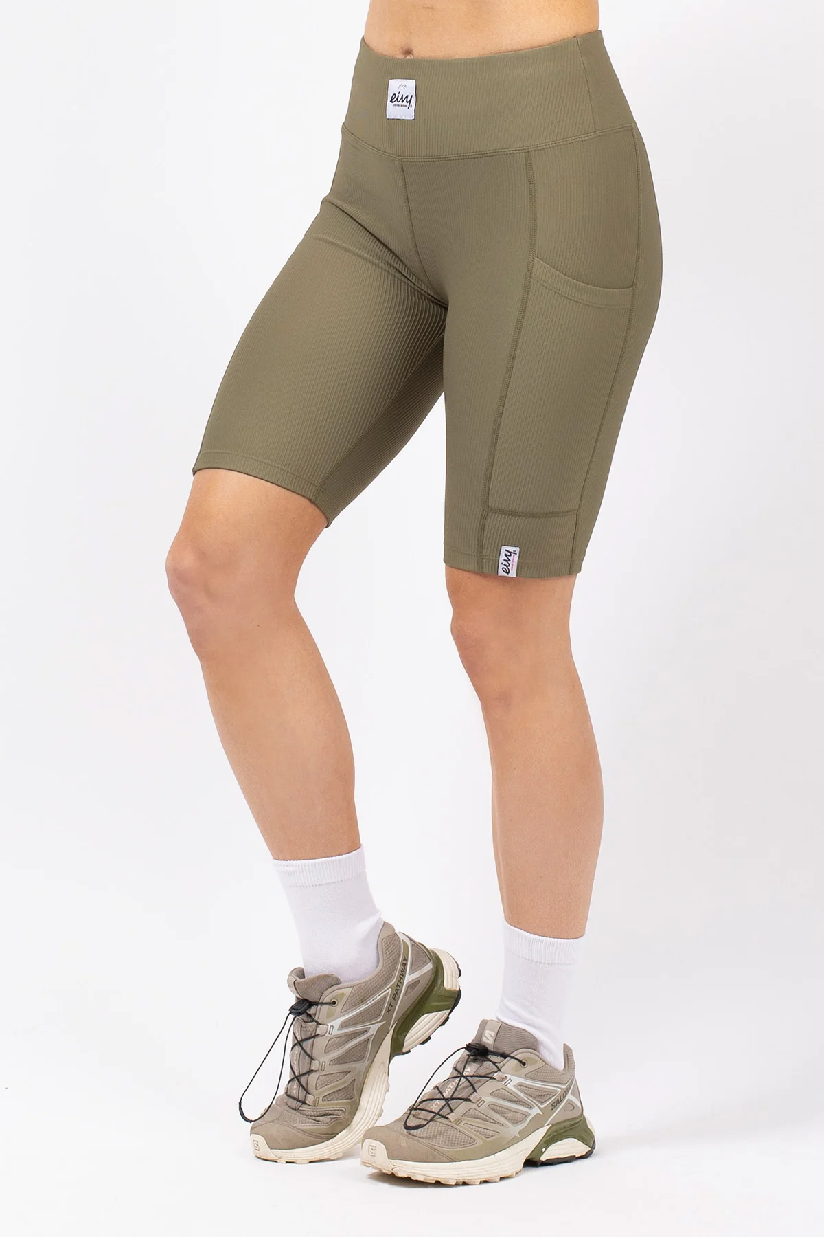 Venture Rib Biker Shorts - Olive