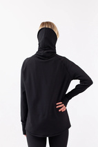 Loose Fit Gaiter Rib Top - Black