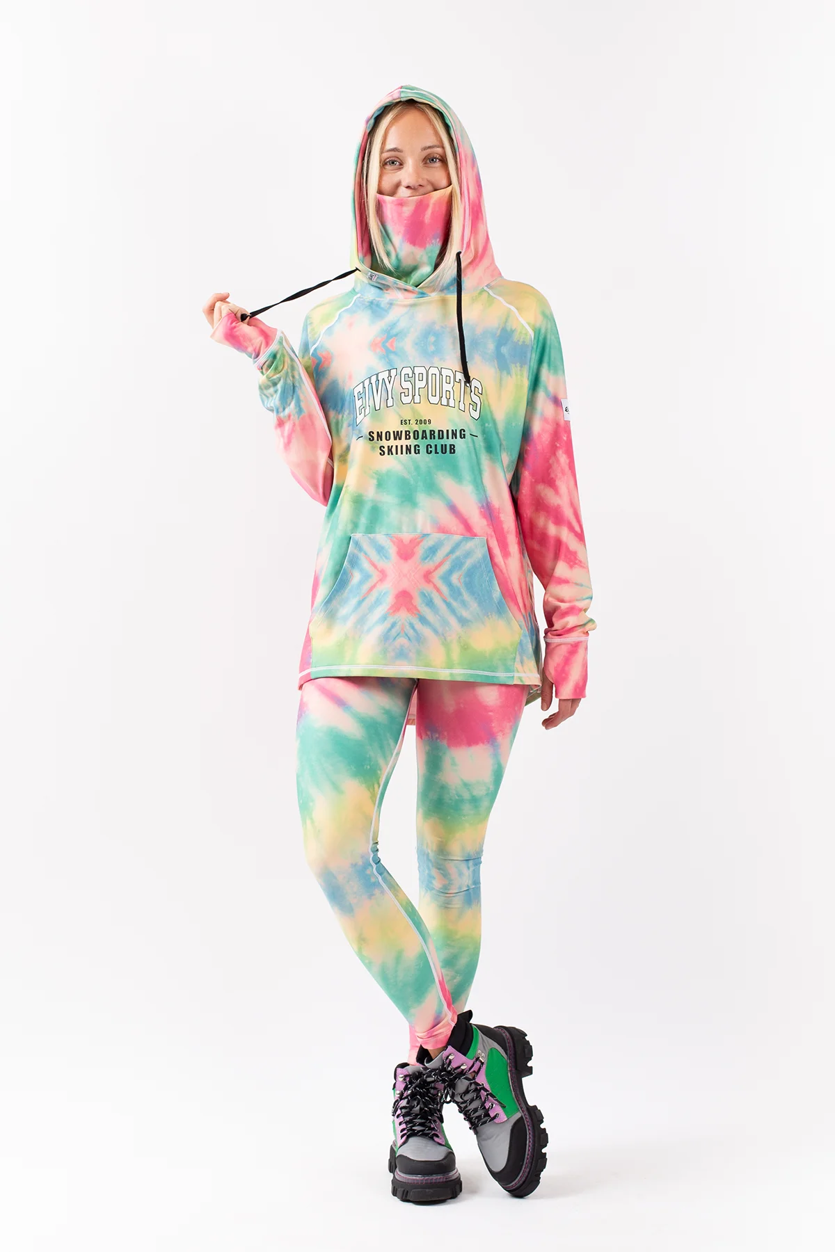 Boyfriends Fit Hoodie Top - Tie-dye Boyfriends Fit Hoodie Top - Tie-dye