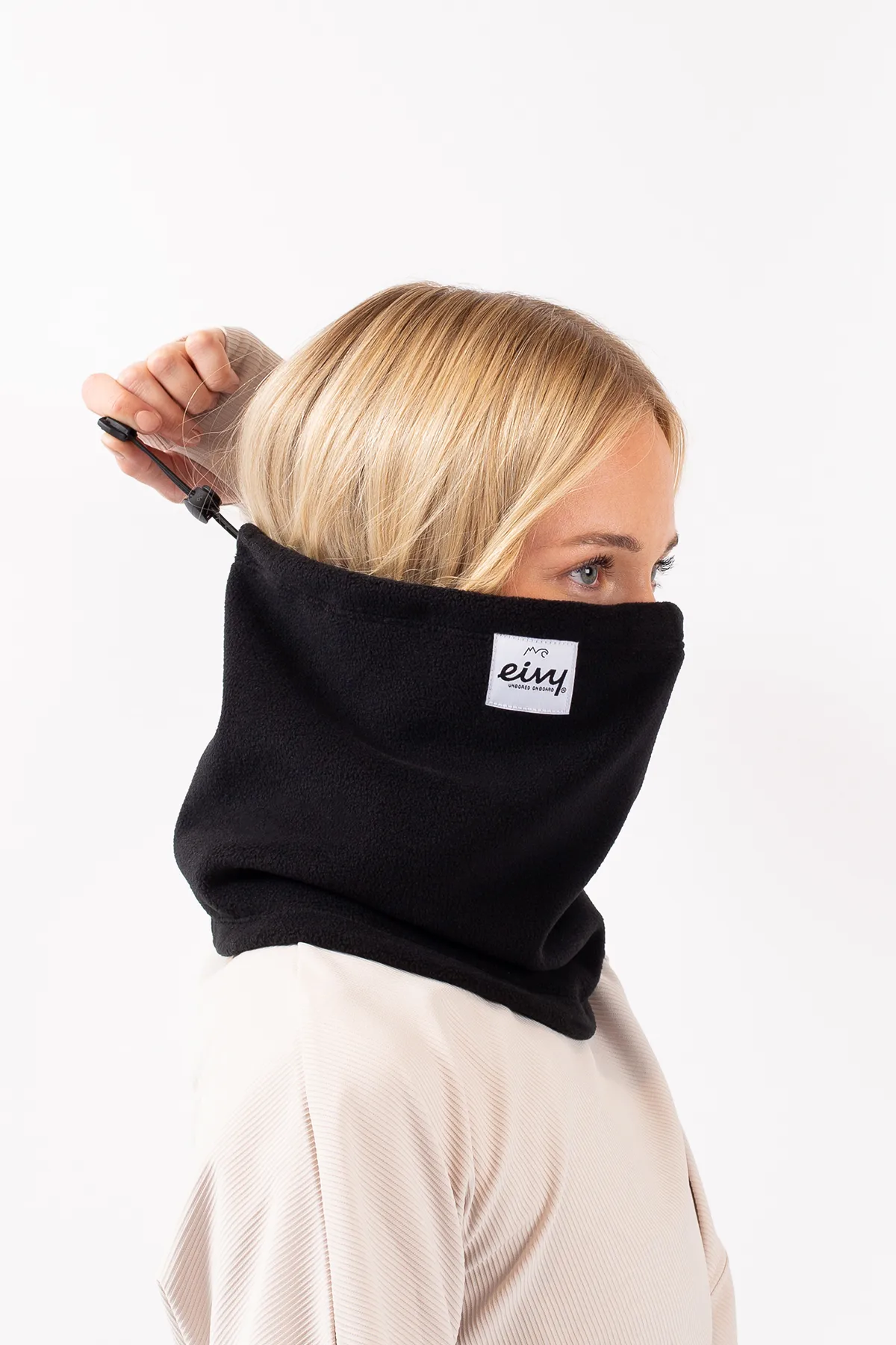 Beanie Fleece Neckwarmer - Black