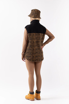 Lumberjackie Sherpa Vest - Leopard