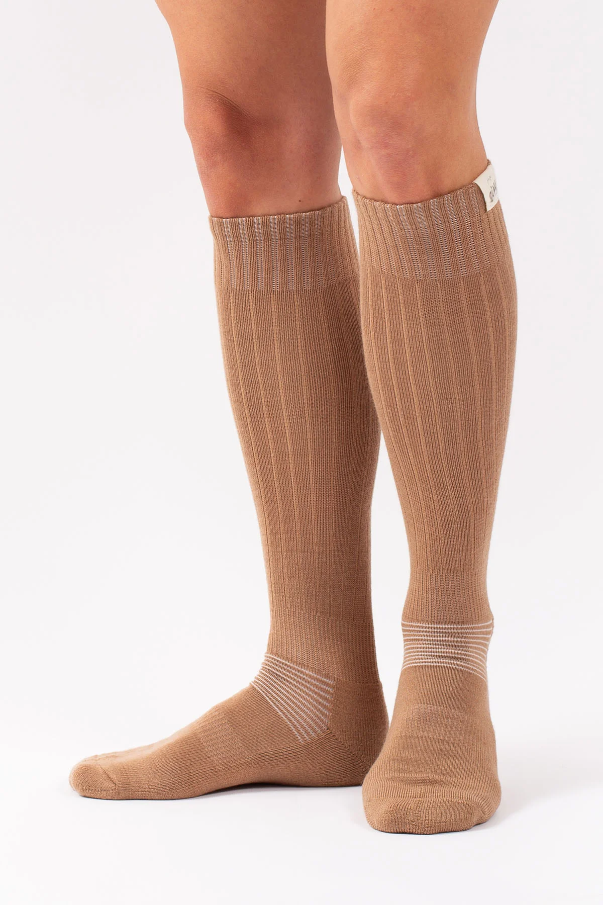 Rib Wool Socks - Faded Coffee Rib Wool Socks - Faded Coffee