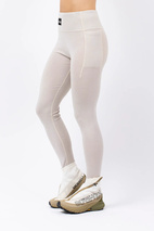 Pocket Merino Wool Rib Tights - Faded Cloud