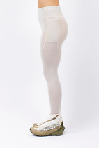 Pocket Merino Wool Rib Tights - Faded Cloud