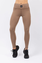 Pocket Merino Wool Rib Tights - Faded Coffee