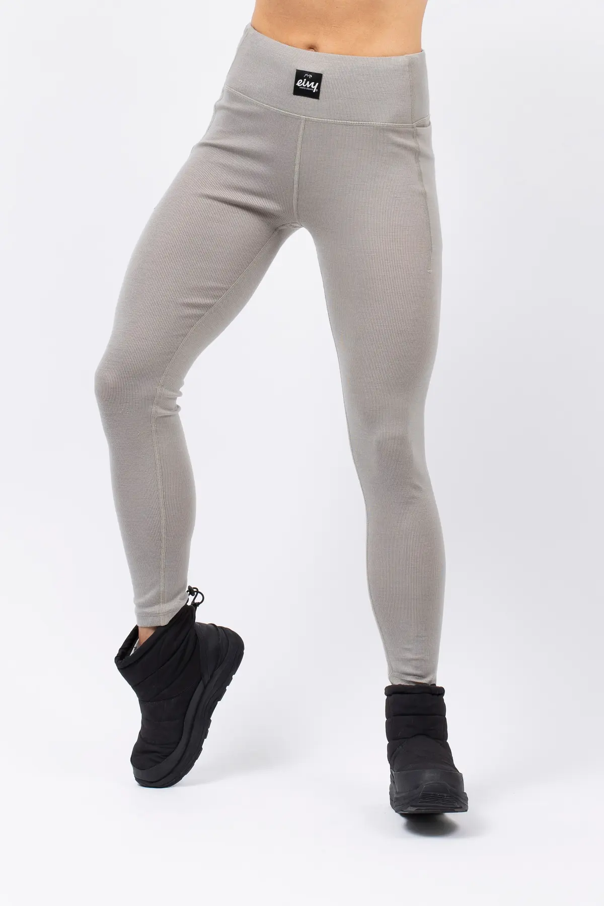 Pocket Merino Wool Rib Tights - Faded Oak Pocket Merino Wool Rib Tights - Faded Oak