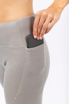 Pocket Merino Wool Rib Tights - Faded Oak