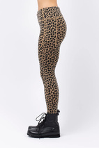 Pocket Merino Wool Tights - Leopard