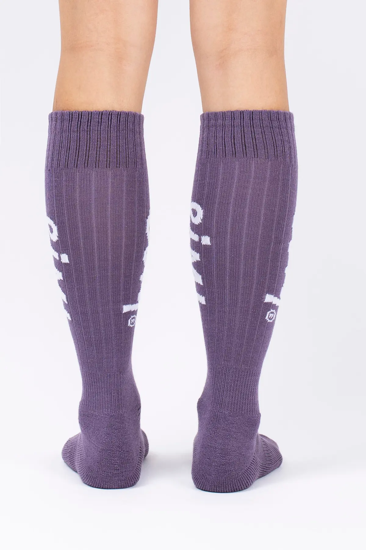 Rib Wool Socks - Deep Purple