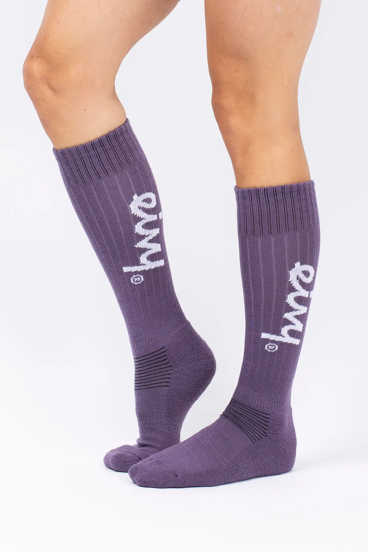 Rib Wool Socks - Deep Purple