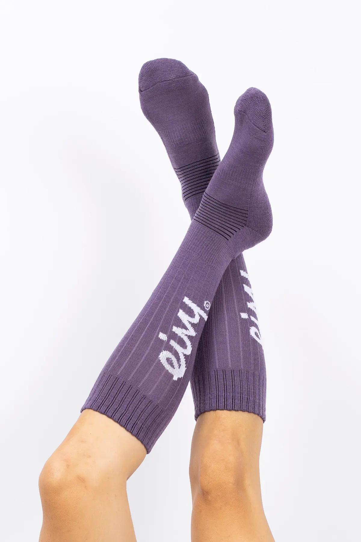 Rib Wool Socks - Deep Purple