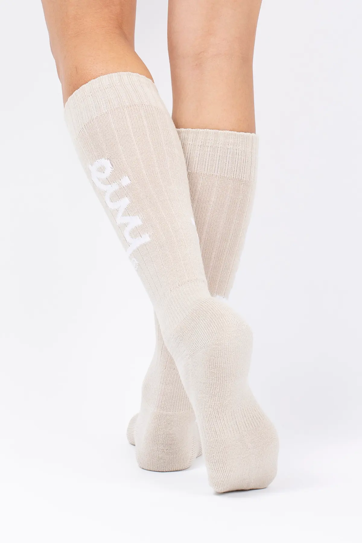 Rib Wool Socks - Faded Cloud