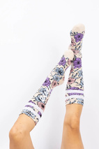 Cheerleader Wool Socks - Big Flower