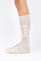 Rib Wool Socks - Faded Cloud