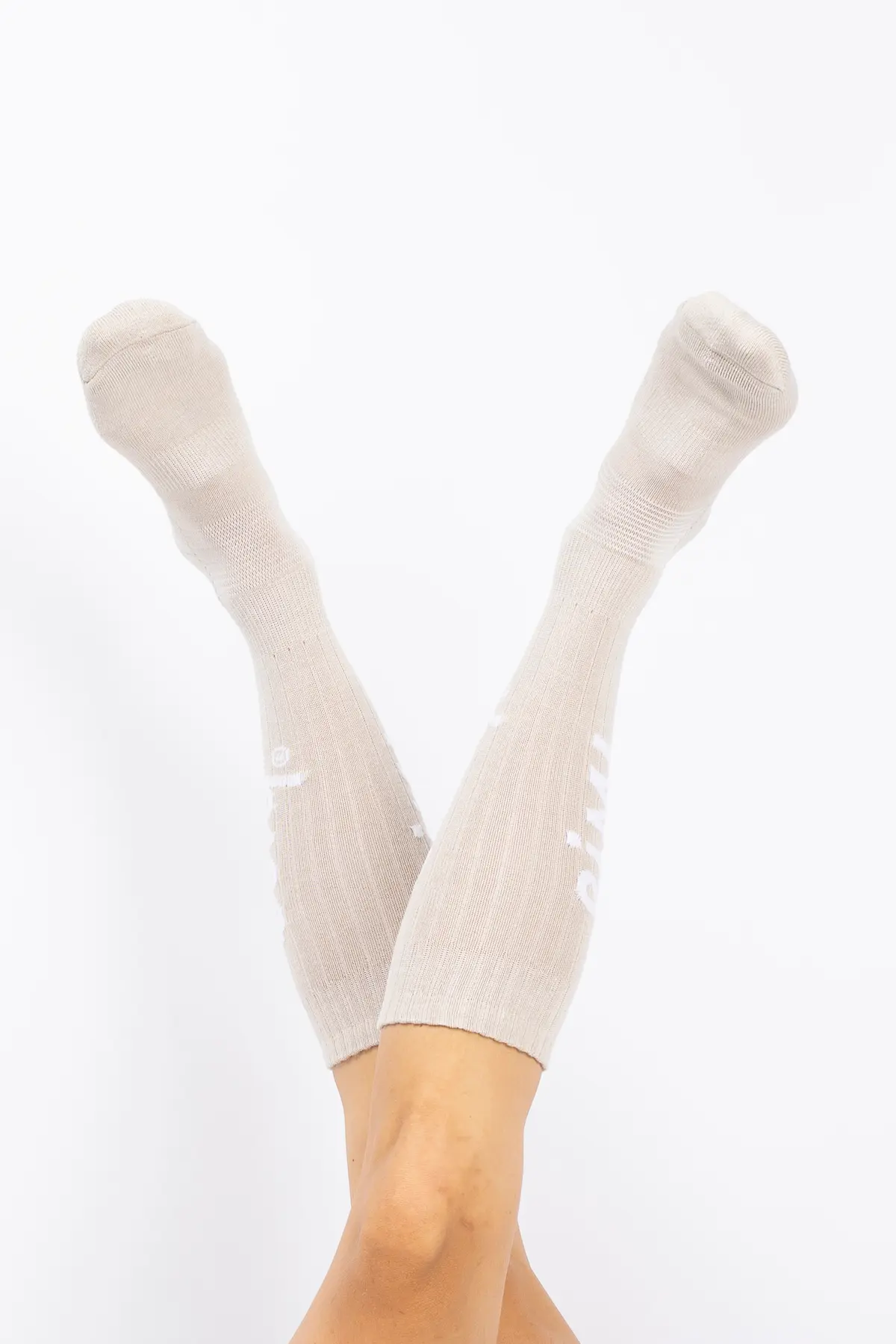Rib Wool Socks - Faded Cloud