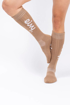Rib Wool Socks - Faded Coffee