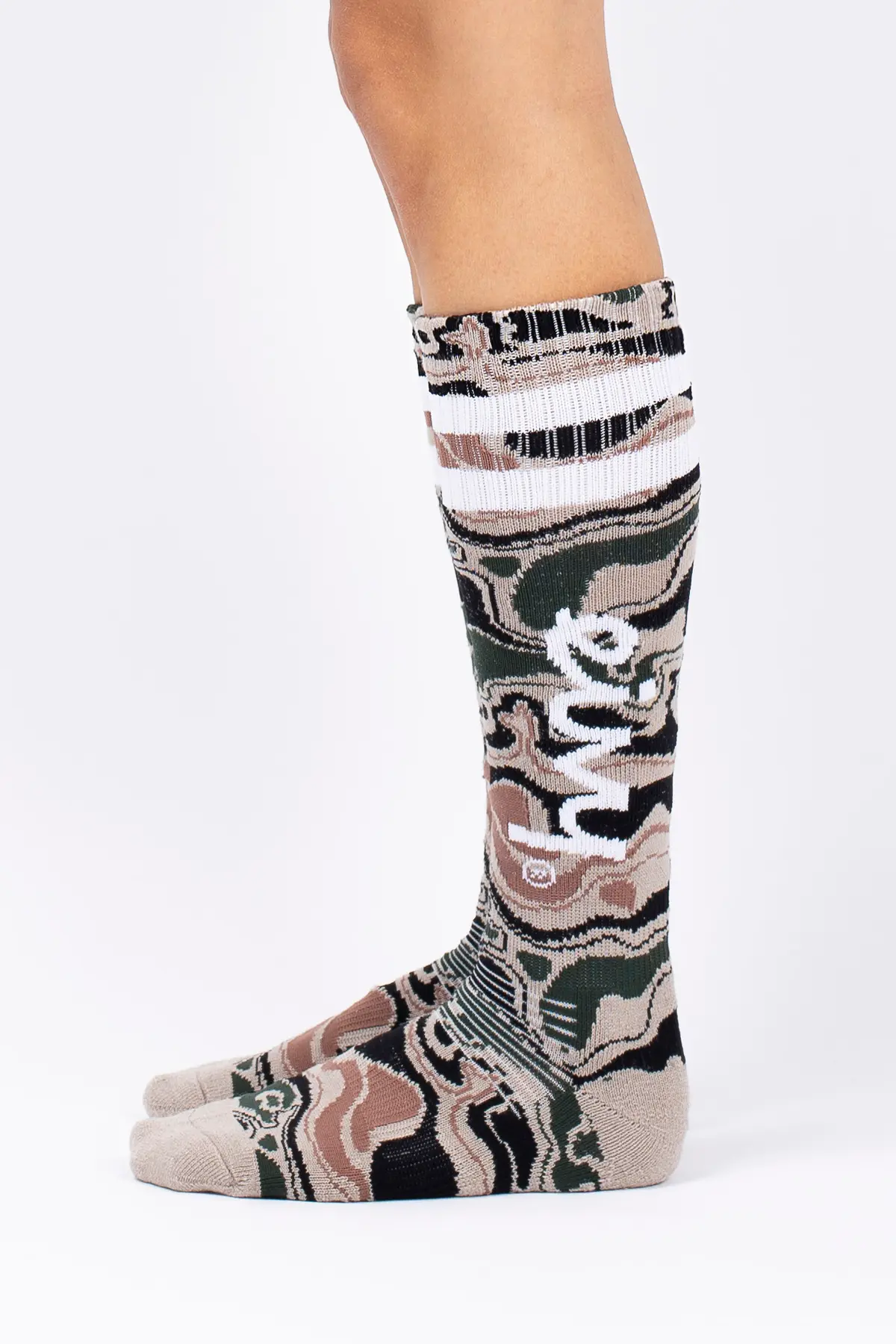 Cheerleader Wool Socks - Curve Camo