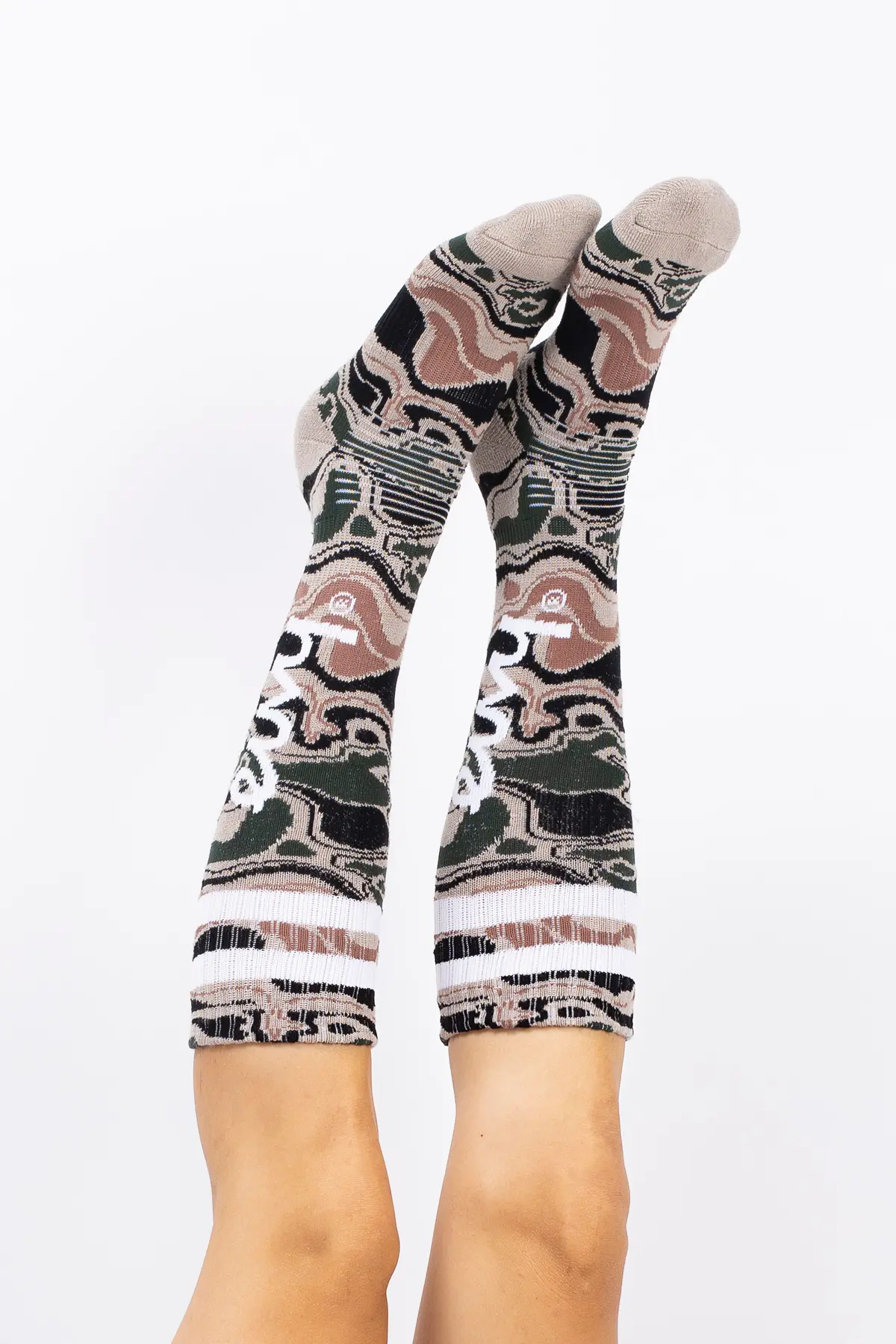 Cheerleader Wool Socks - Curve Camo
