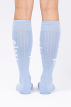 Rib Wool Socks - Faded Fog