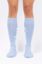 Rib Wool Socks - Faded Fog