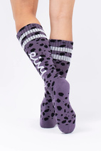 Cheerleader Wool Socks - Purple Cheetah