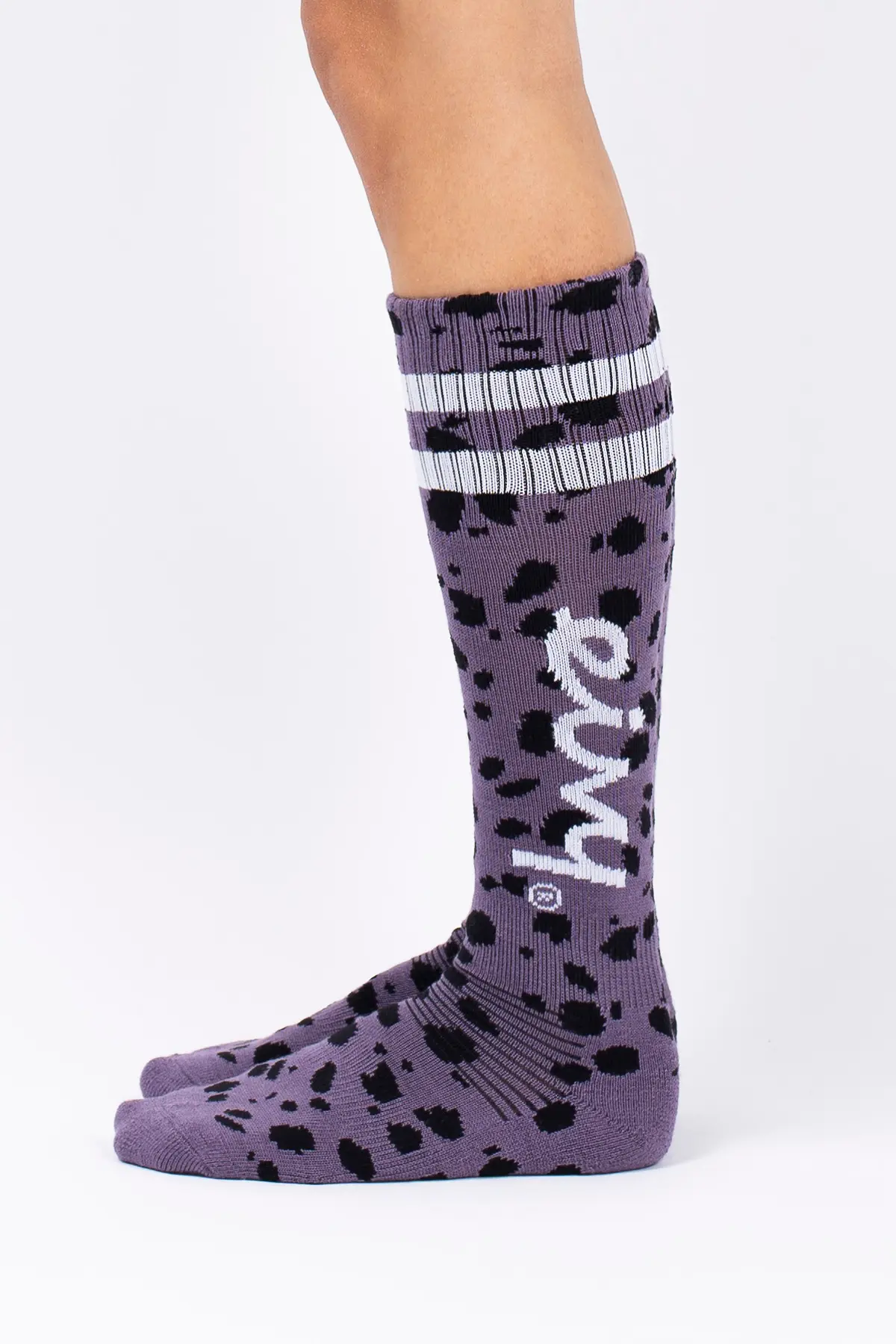 Cheerleader Wool Socks - Purple Cheetah