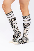 Cheerleader Wool Socks - Zebra