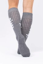 Rib Wool Socks - Grey Melange