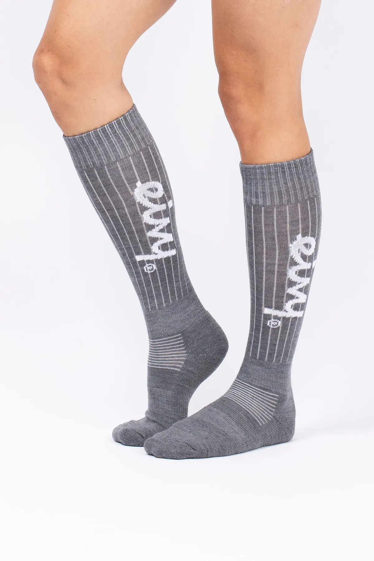 Rib Wool Socks - Grey Melange