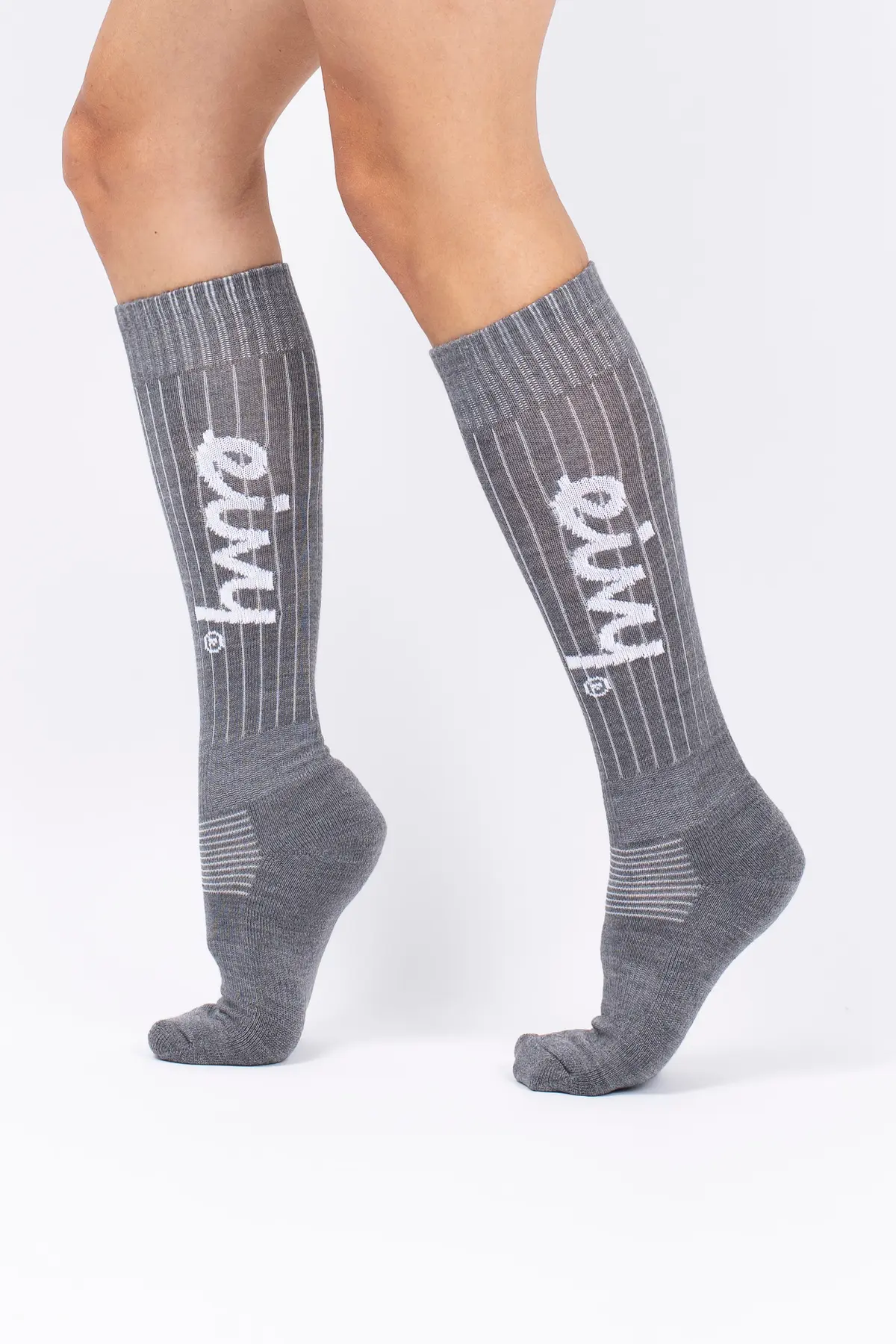 Rib Wool Socks - Grey Melange