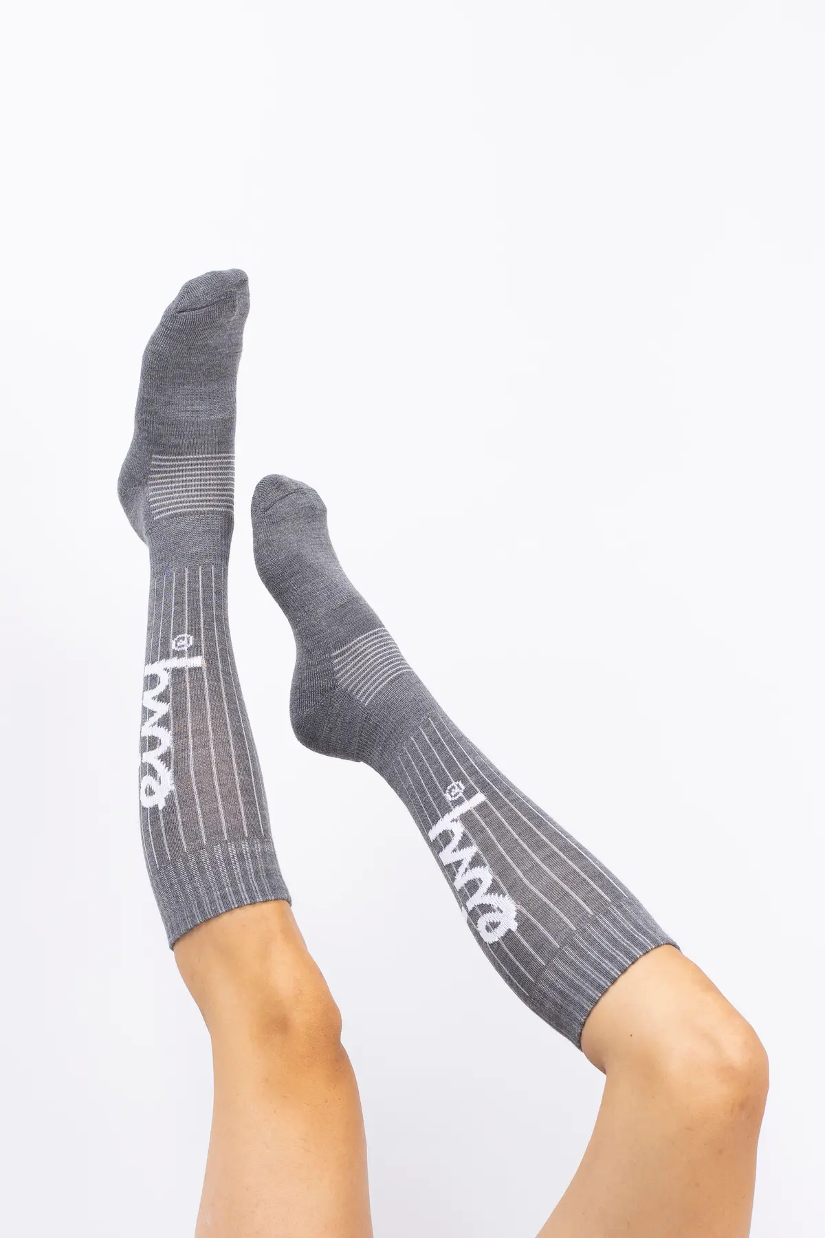 Rib Wool Socks - Grey Melange