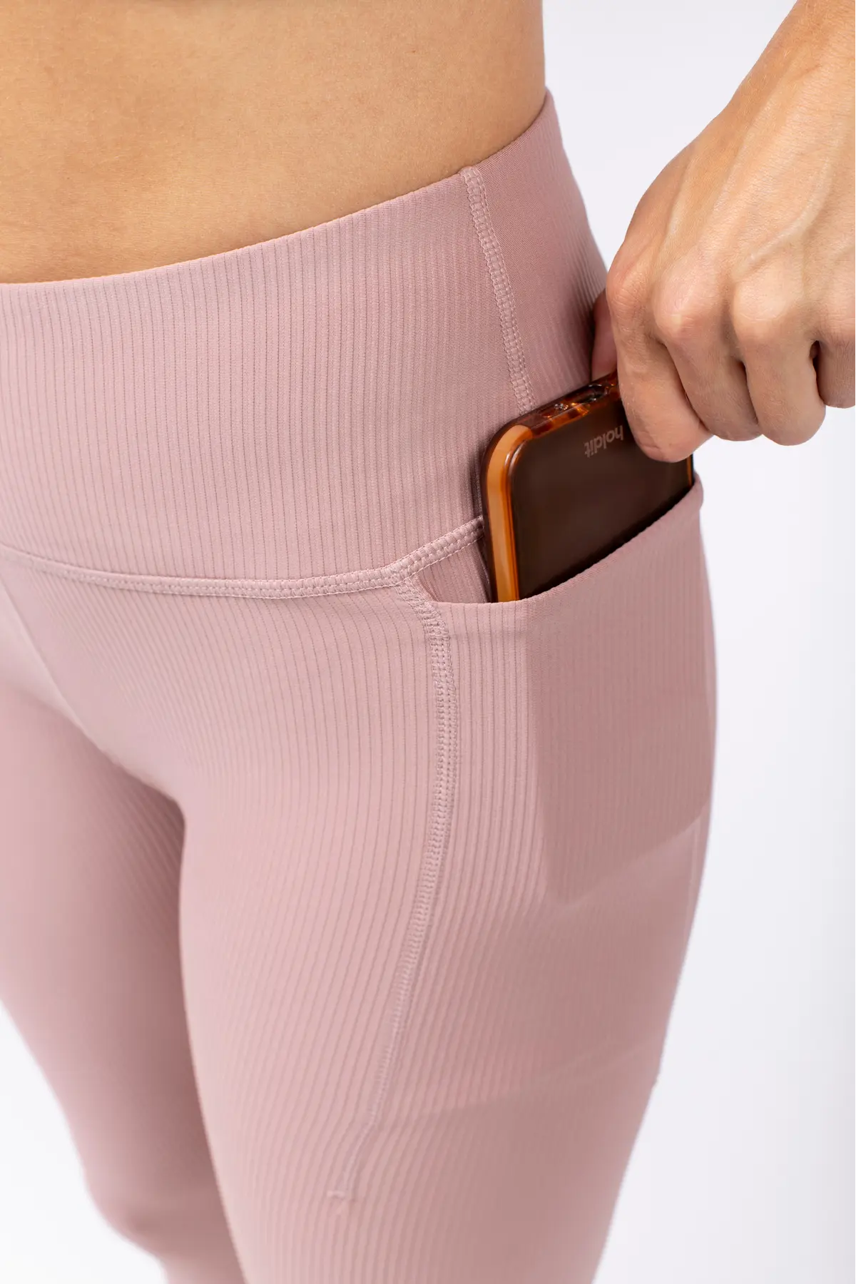Pocket Rib 3/4 Tights - Faded Woodrose | XL